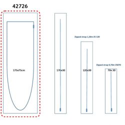 U-shaped-zip door Cat. No. 42726 - (175 x 75 cm)