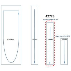 Porte zippée Réf. 42728 - (120 × 30 cm)